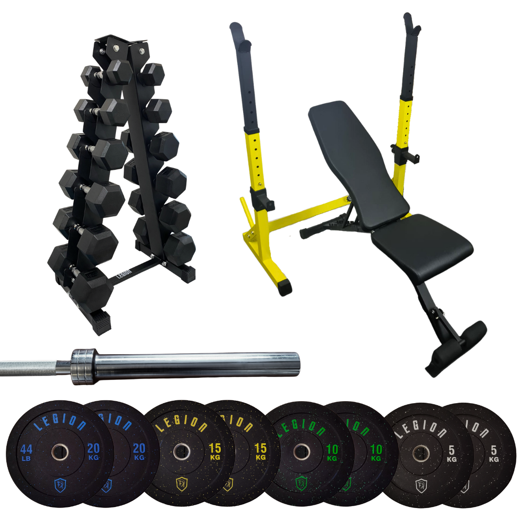 Legion Ultimate Home Gym Package V1 Multi Gym Rack, 150kg Bumper