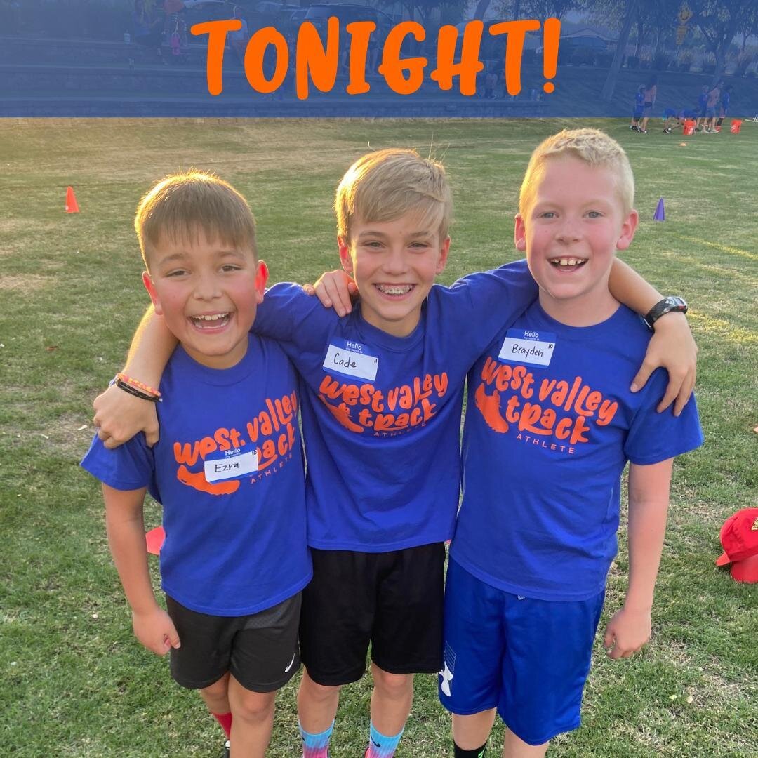 We can't WAIT for West Valley Track Camp TONIGHT!⁠
⁠
Join us at Founders Park from 6:30-7:30PM!⁠
⁠
Register by visiting the link in our bio👟⁠
