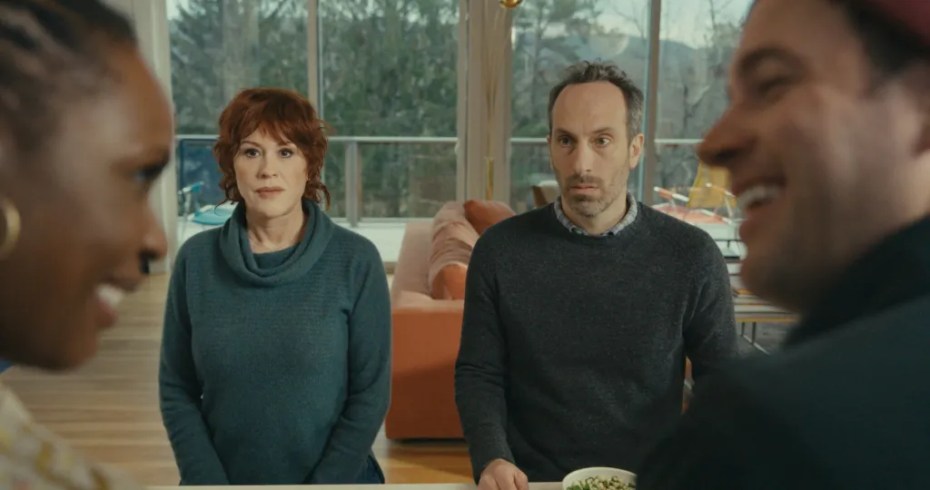 Sipiwe Moyo, Molly Ringwald, Peter Grosz, and and Zach Robidas in “Catherine & Michael,” winner of the Best Comedy prize at the 2024 McMinnville Short Film Festival.