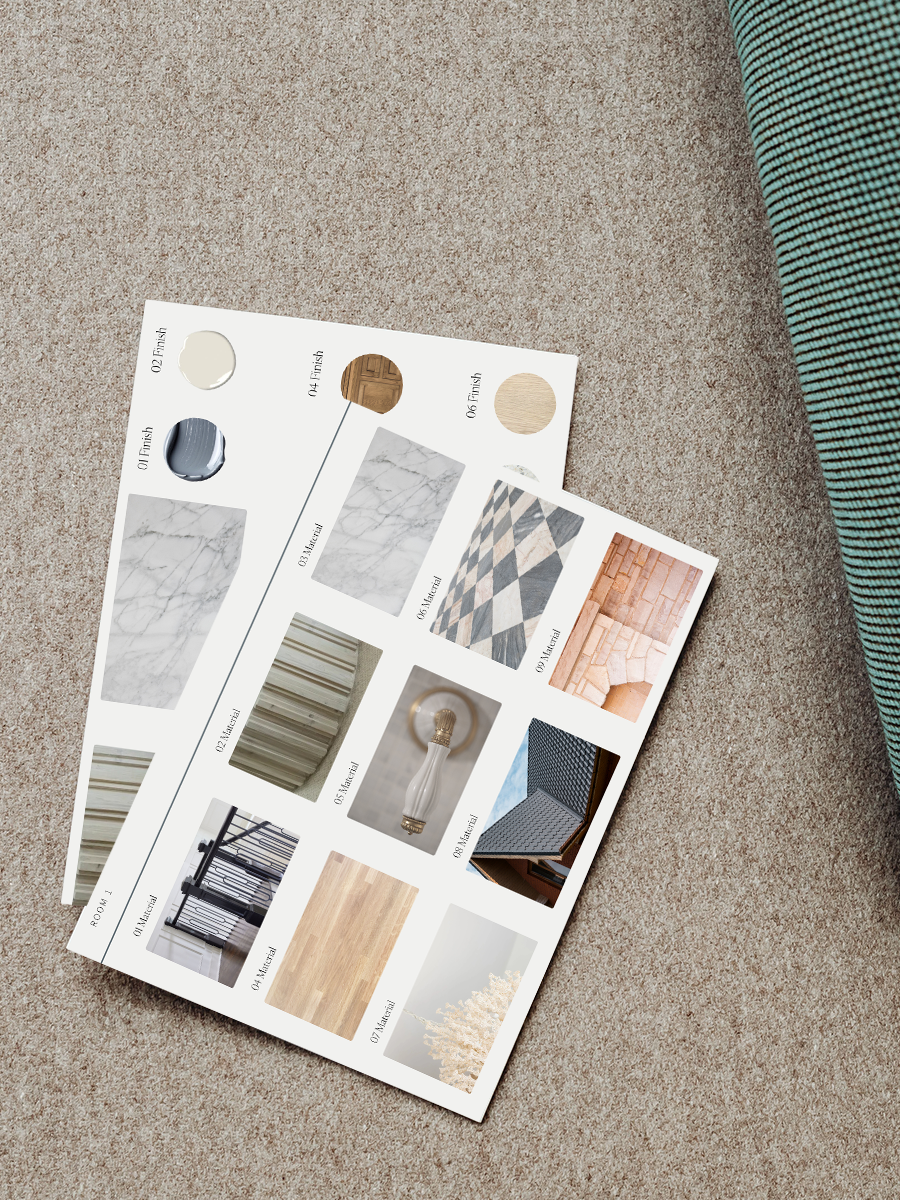 Interior Design Materials & Finishes Template
