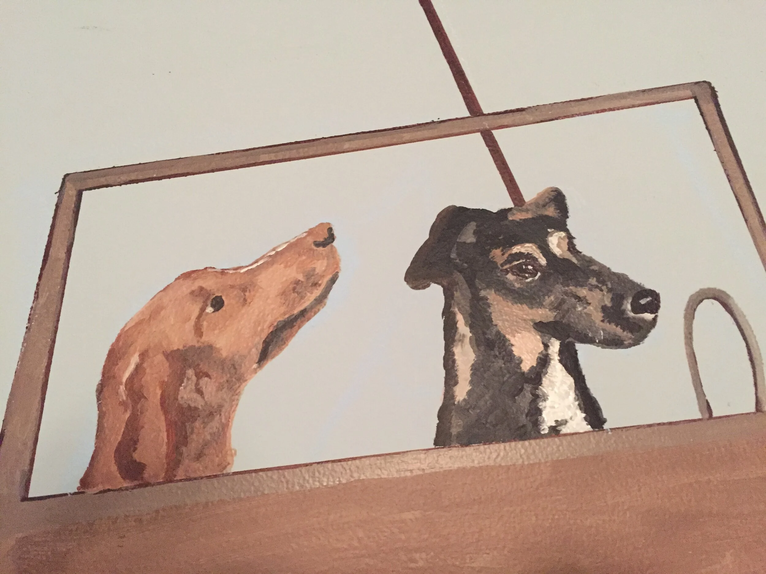 Portraits of my clients dogs; Nahla and Lily