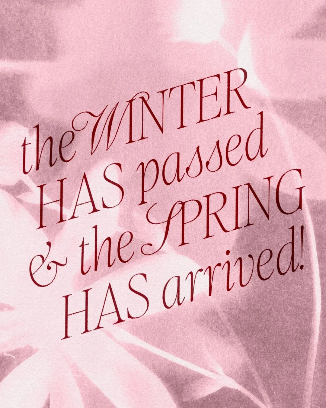 metaphorically speaking, the winter is passing and the spring is arriving in my life currently. It&rsquo;s been an unexpected, semi-chaotic, confusing and disappointing 5 months for me &hellip; but in every season, God&rsquo;s hand has been evident a