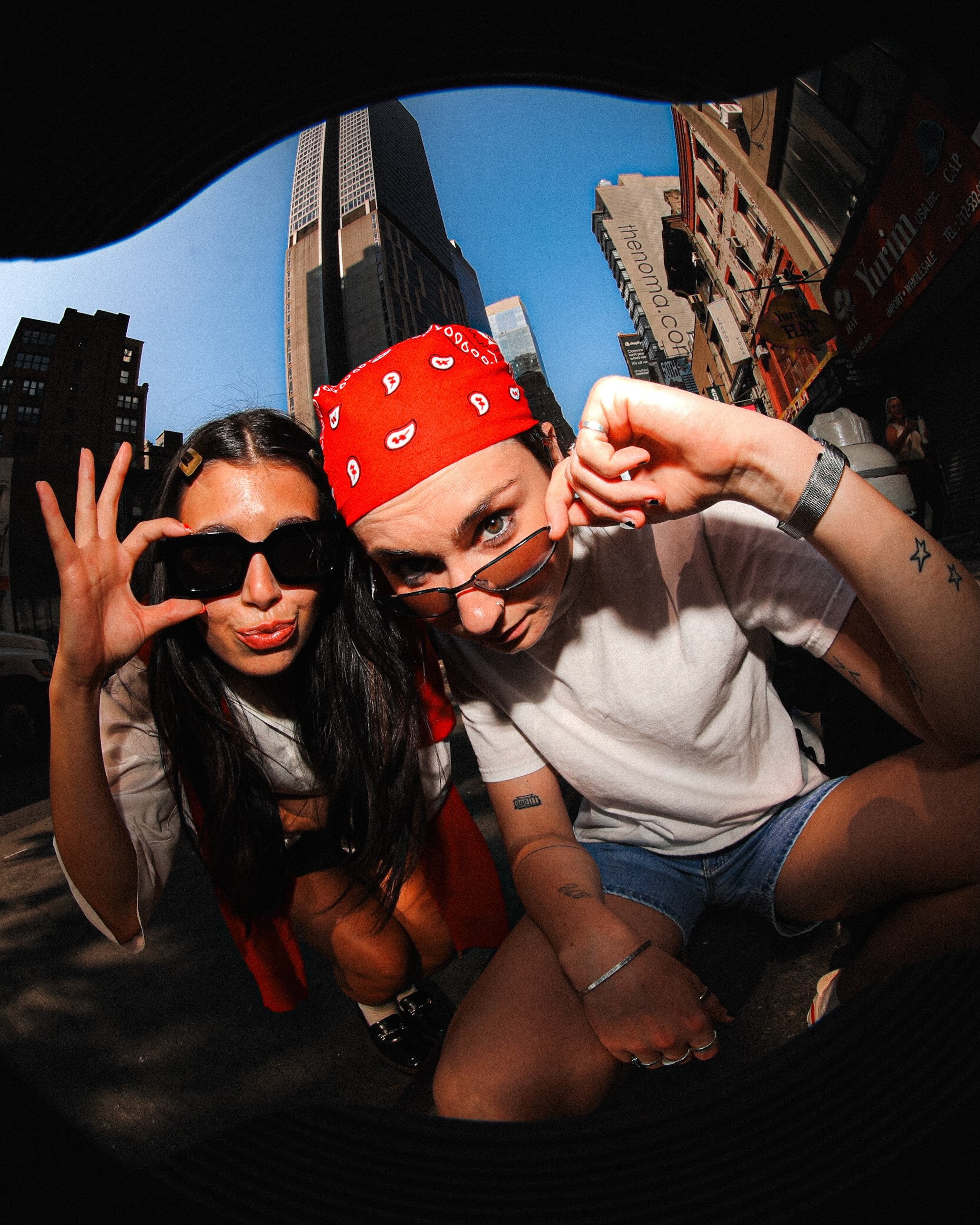 in another life Kayla and I are in a band.

Sept 2024, NYC. My first attempt at daytime flash,  fisheye portraits, and super saturated editing. My inspo was Oasis 😌. Need to get back into creative shoots just for fun! Miss this trip all the time!!!