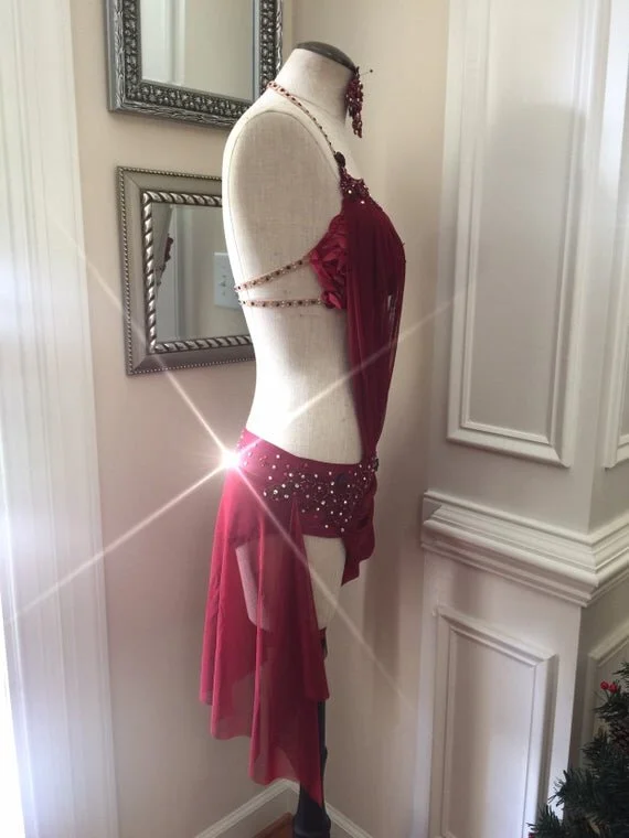 Custom Dance Costume Lyrical Contemporary Jazz 2 PC  Elite Custom Costumes