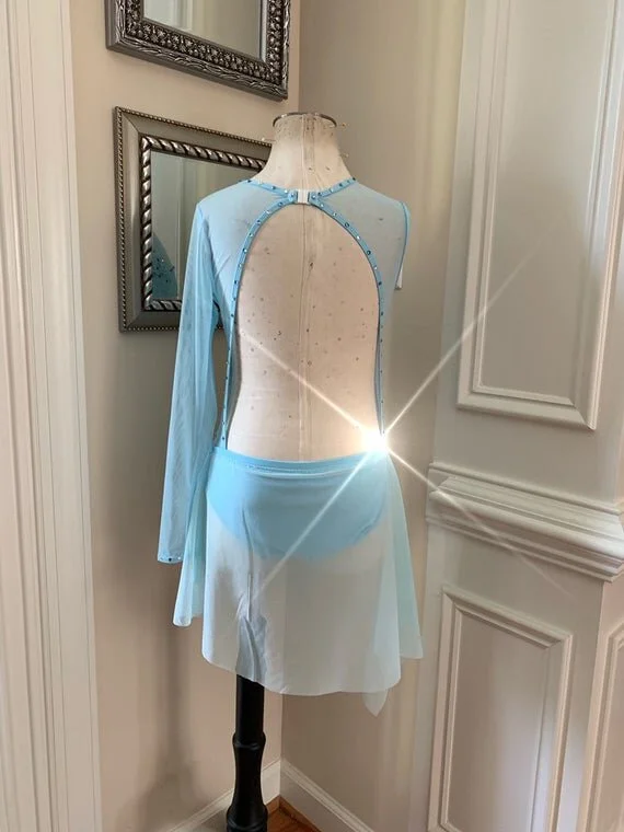 Custom Dance Costume Lyrical Jazz Contemporary One Piece with One Sleeve   Elite Custom Costumes