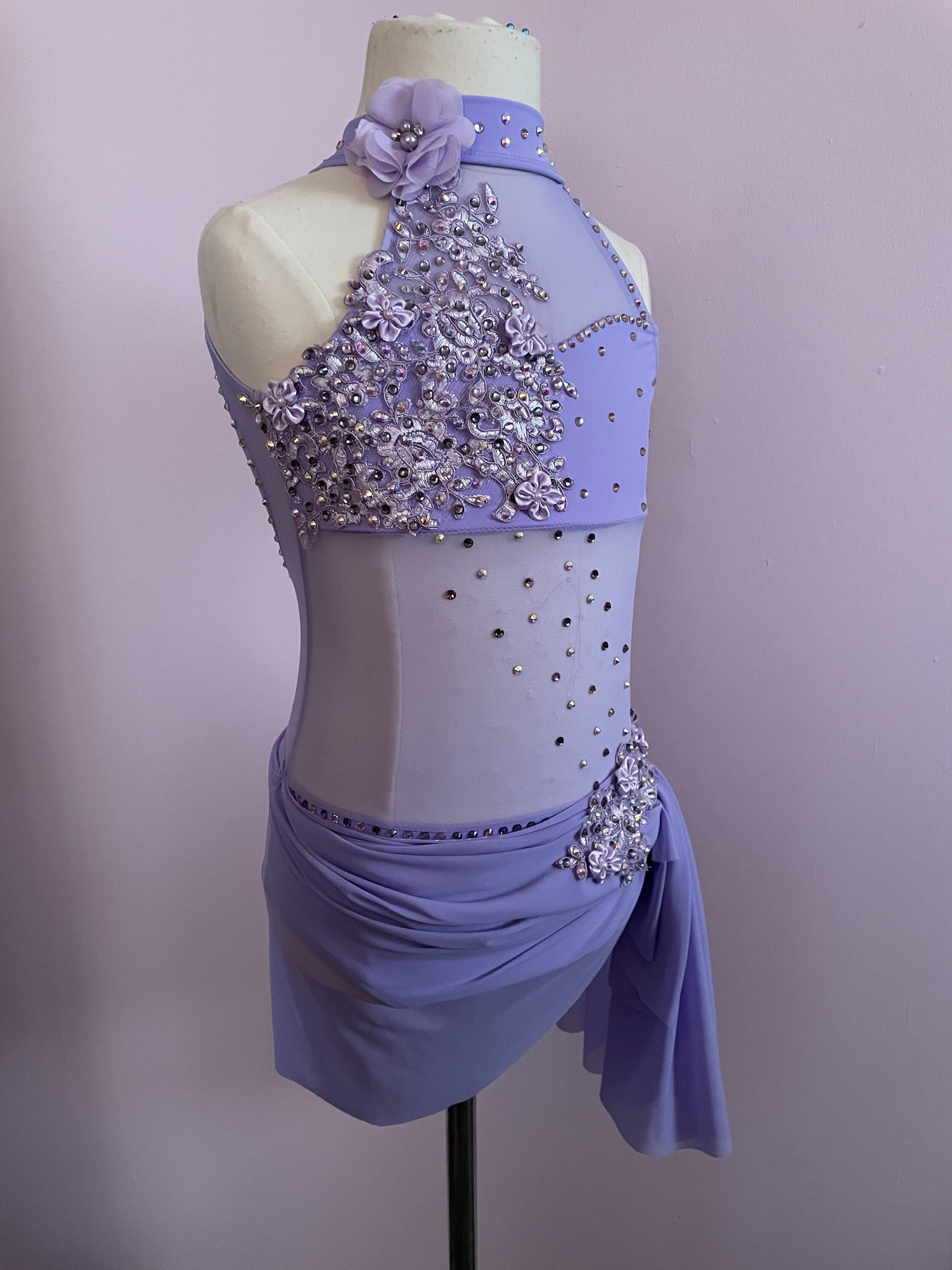 Custom Dance Costume Lyrical Contemporary Lilac Purple Leotard with Skirt —  Elite Custom Costumes