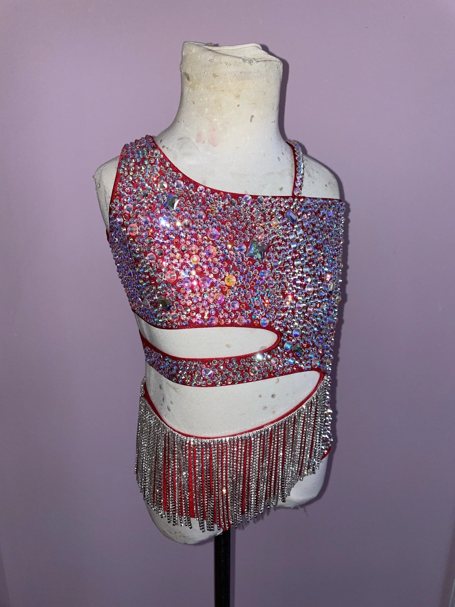 Custom READY TO SHIP Dance Costume Child Small 5/6 Sassy Jazz Red