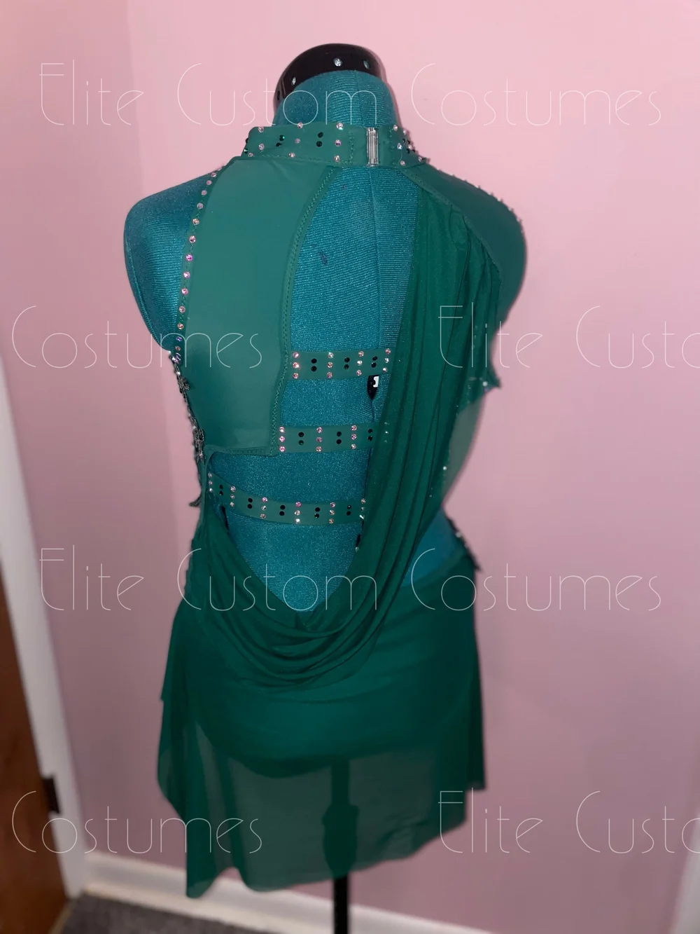 Custom Dance Costume Lyrical Contemporary Emerald Green Leotard with Skirt Elite Custom Costumes Custom Dance Costume Lyrical Contemporary Emerald Green Leotard with Skirt Elite Custom Costumes