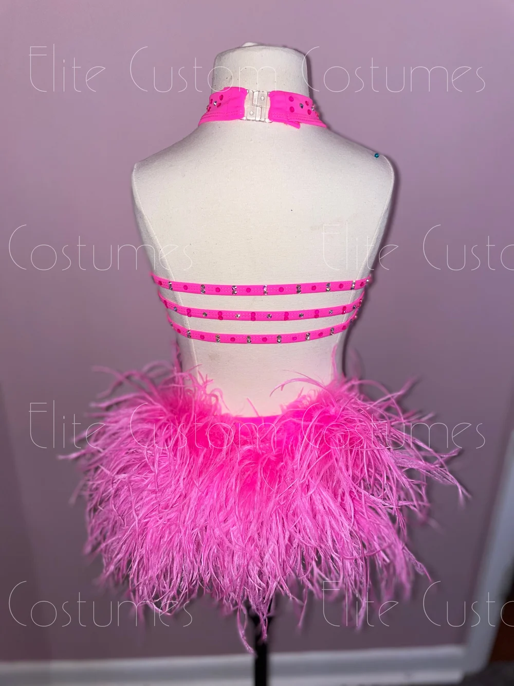 Custom Dance Costume Sassy Jazz Musical Theater Neon Pink 2 Piece with Feather Bustle Elite Custom Costumes Custom Dance Costume Sassy Jazz Musical Theater Neon Pink 2 Piece with Feather Bustle Elite Custom Costumes