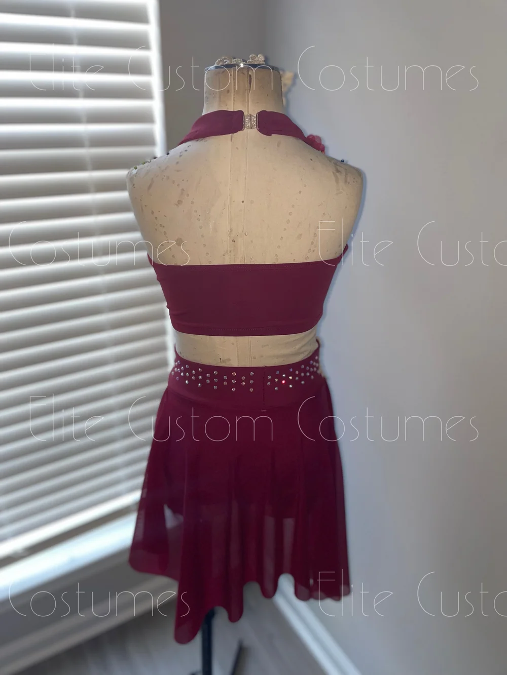 burgundy dance dress Eloryn Lyrical Dance Costume – Dance Costumes Studio main image 0