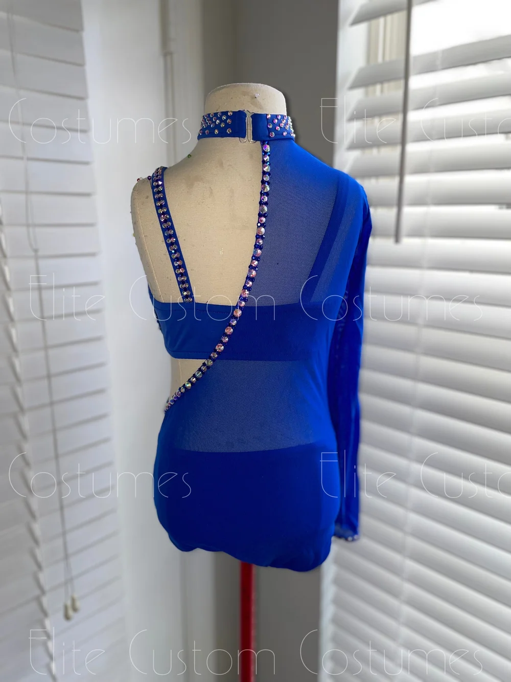 Custom Dance Costume Ready To Ship Child XL Royal Blue Lyrical Contemporary Jazz Leotard with Sleeve Elite Custom Costumes Custom Dance Costume Ready To Ship Child XL Royal Blue Lyrical Contemporary Jazz Leotard with Sleeve Elite Custom Costumes