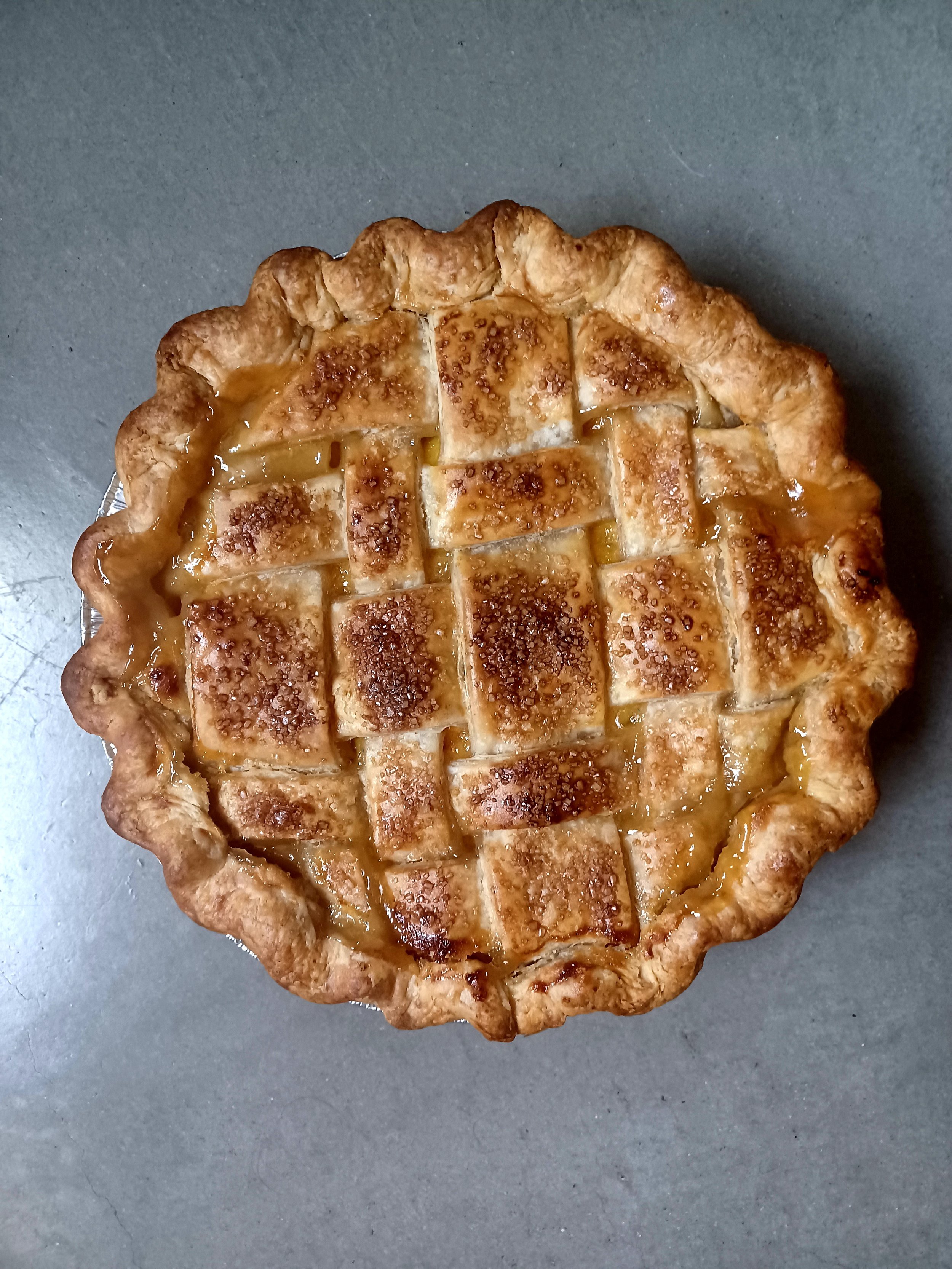 Rosebud Carmel Apple Lattice Pie