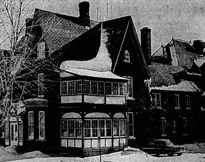   West façade of the Robert Nicholas Slater House. Photo: The Ottawa Journal, February 17, 1973  