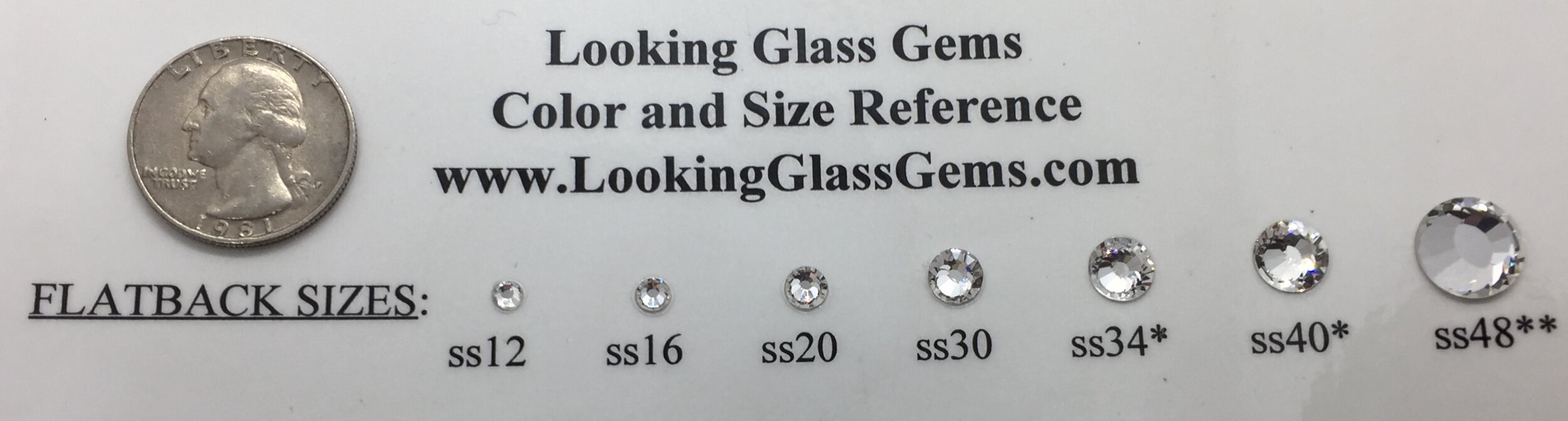How to measure rhinestones? Stone size chart in mm, ss & pp