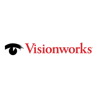 The logo of Visionworks, an eyewear and eye care retailer, with red and black text.