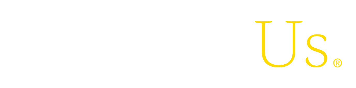 Text that reads "He Gets Us" with the 'U' in yellow and the rest in white on a black background.