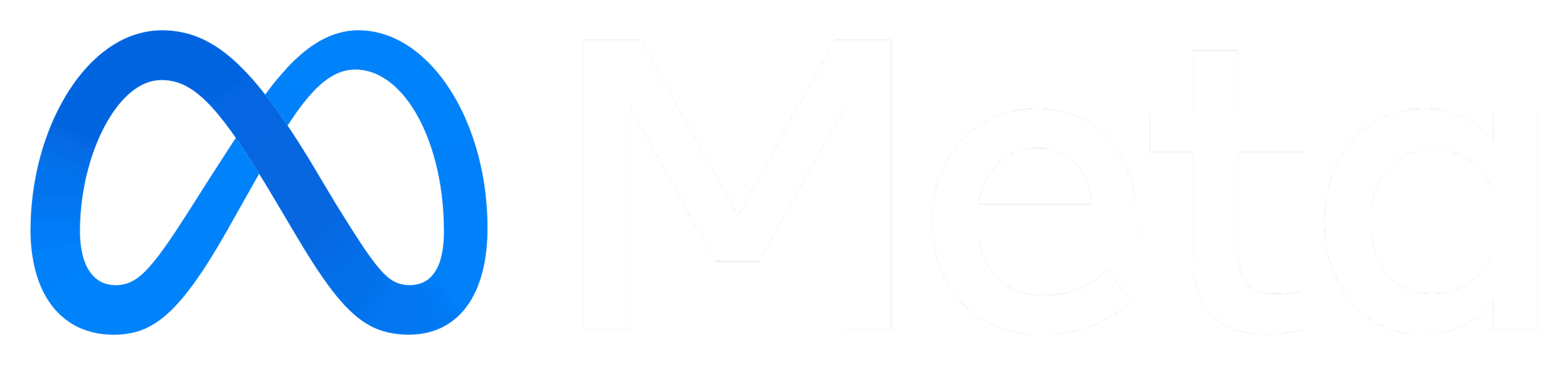Meta logo with a blue infinity symbol and the word 'Meta' in white letters.