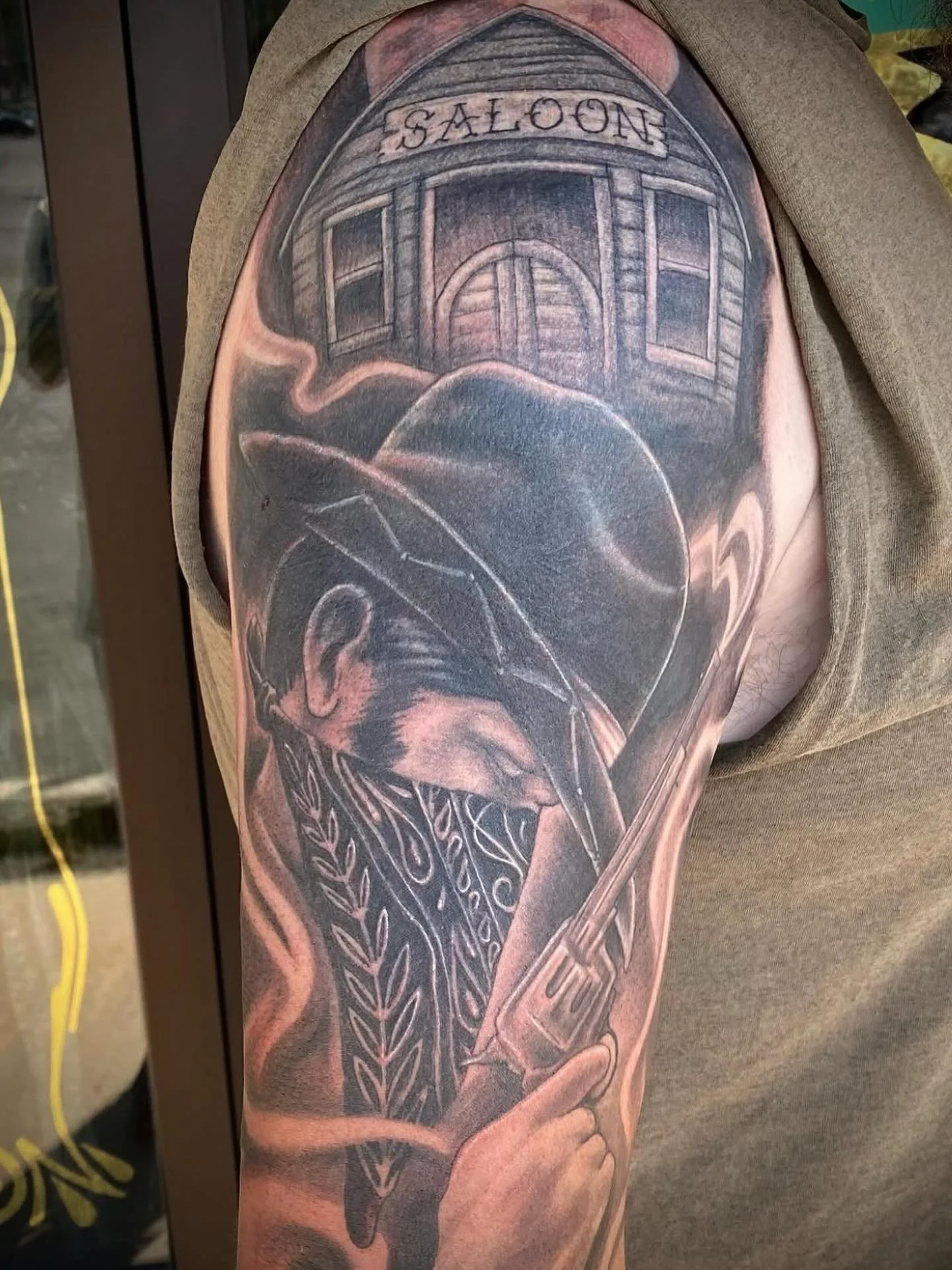 Gunslinger&hellip; tattooed by @chrisevanstattoo