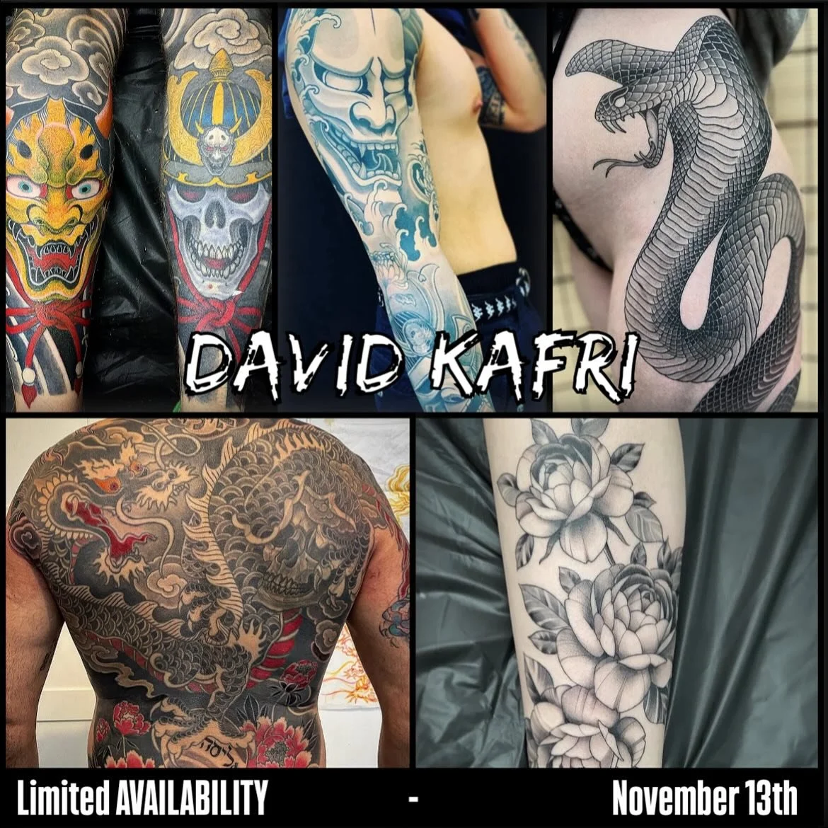 Our friend David Kafri @davidkafri will be with us until November 13th!!! He will be appointment only and has limited availability. Come by, call (719)694-8087 or message him directly on his account to claim your spot while you can!