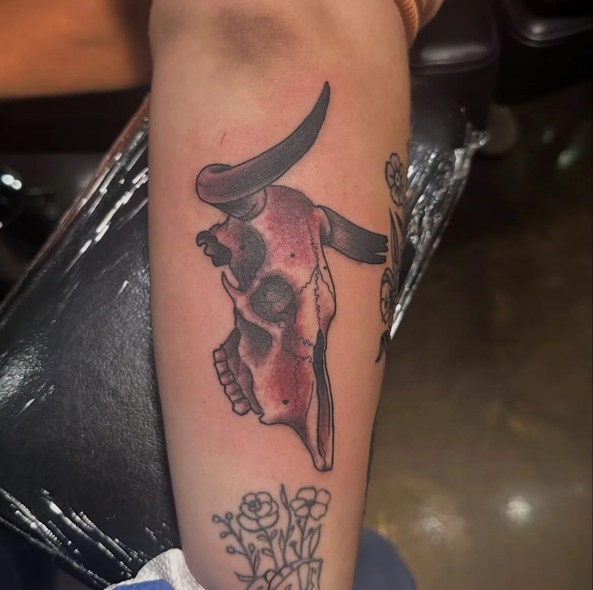 Yeehaw! Bull skull tattooed by Bj @bj_giacco_lct