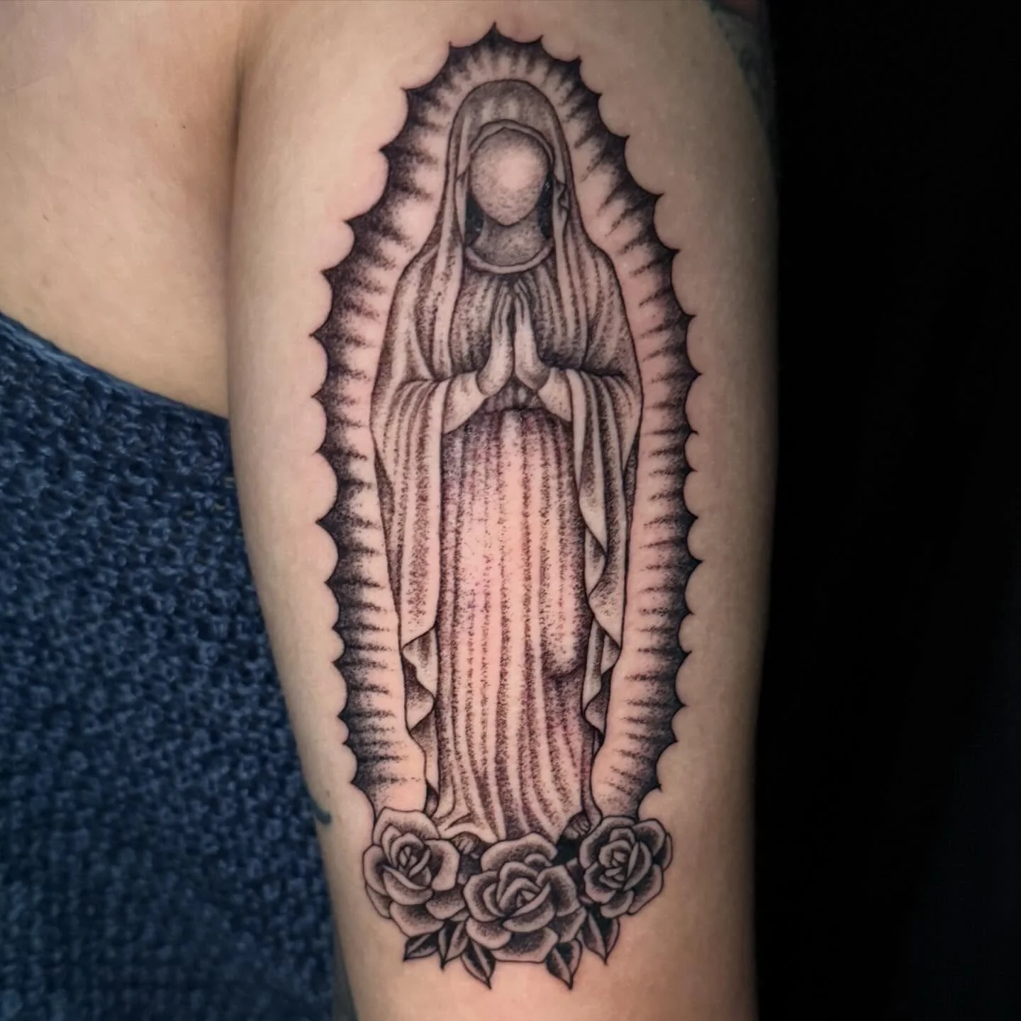 Virgin Mary tattooed by Jose! 
@josecordova