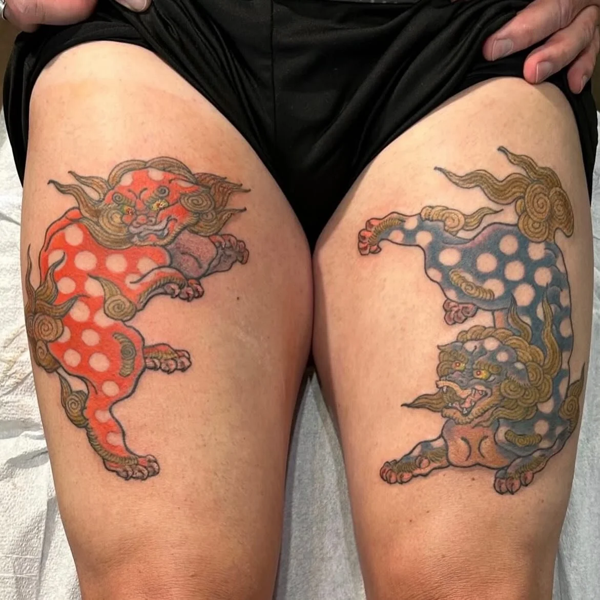Foo dogs!!! Tattooed by @bj_giacco_lct