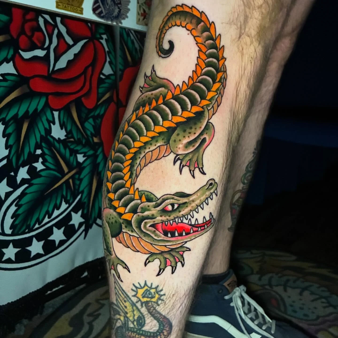 Dinogatonator tattooed by Ricky! @ricky.willgues_lct