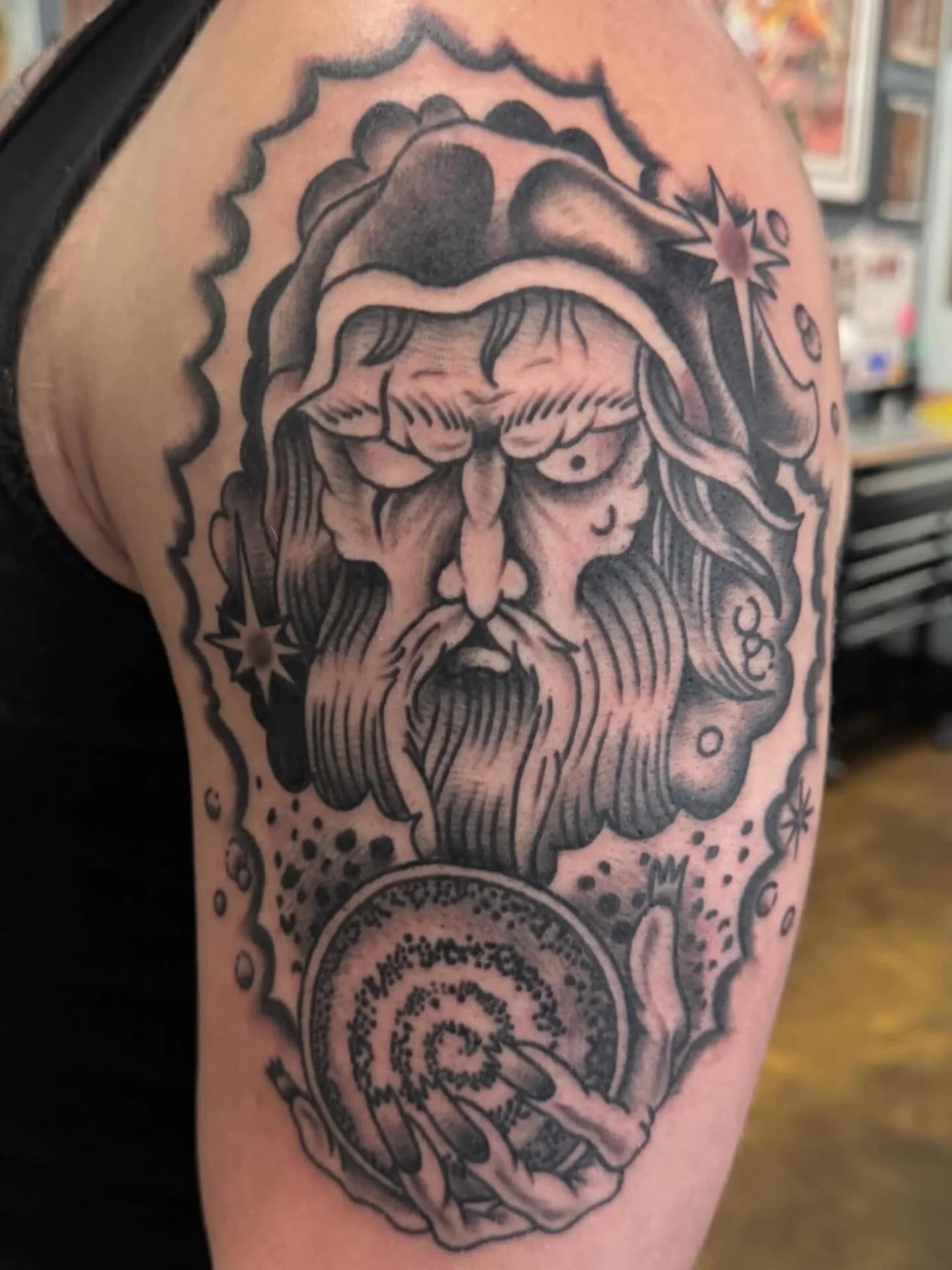 Wizard!!! Tattooed by @big_bad_ski