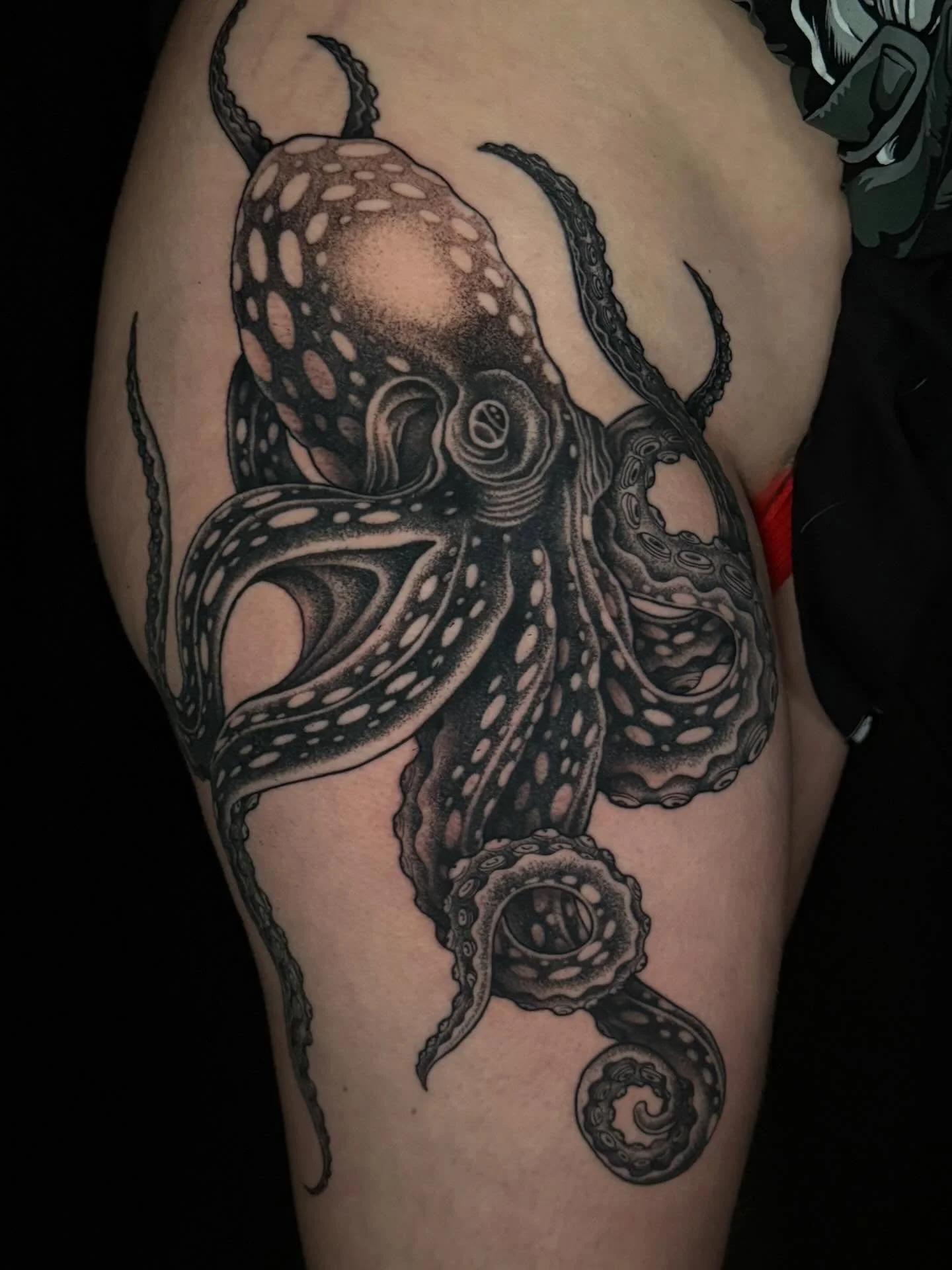 Incredible octopus tattooed by Jose! @josecordova