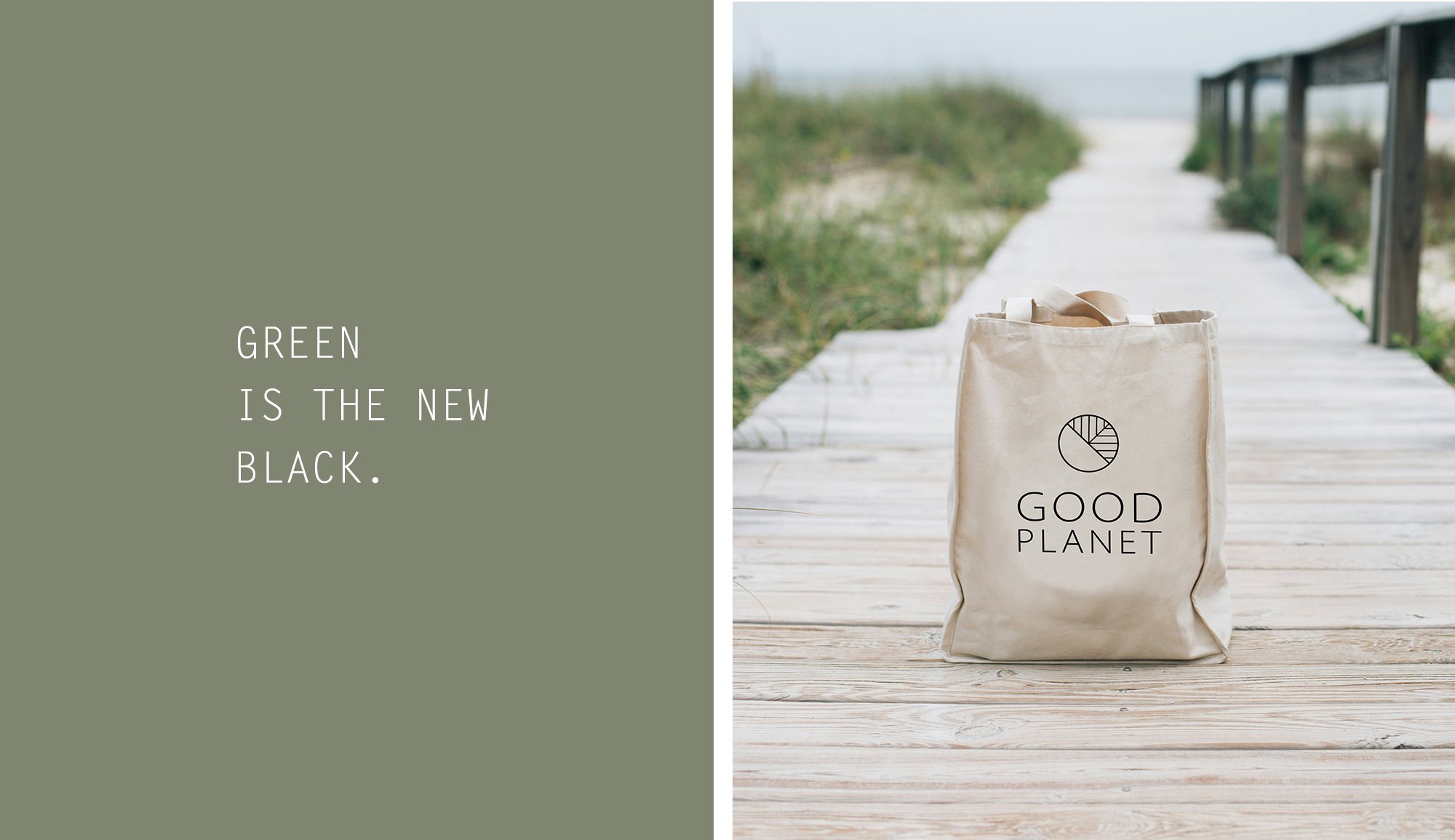 canvas tote on sand bleached boardwalk