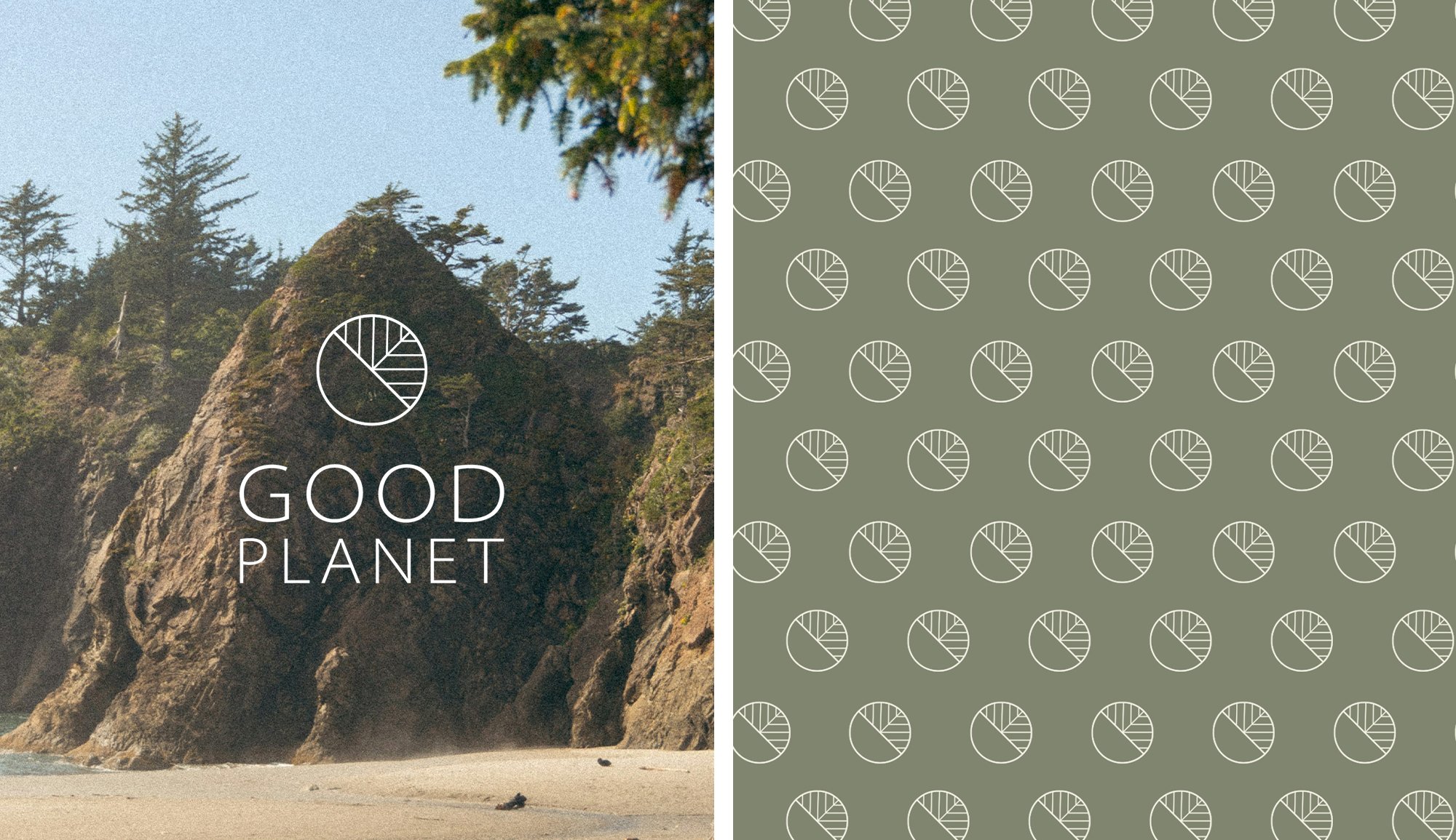 westcoast beach, good planet logo mark