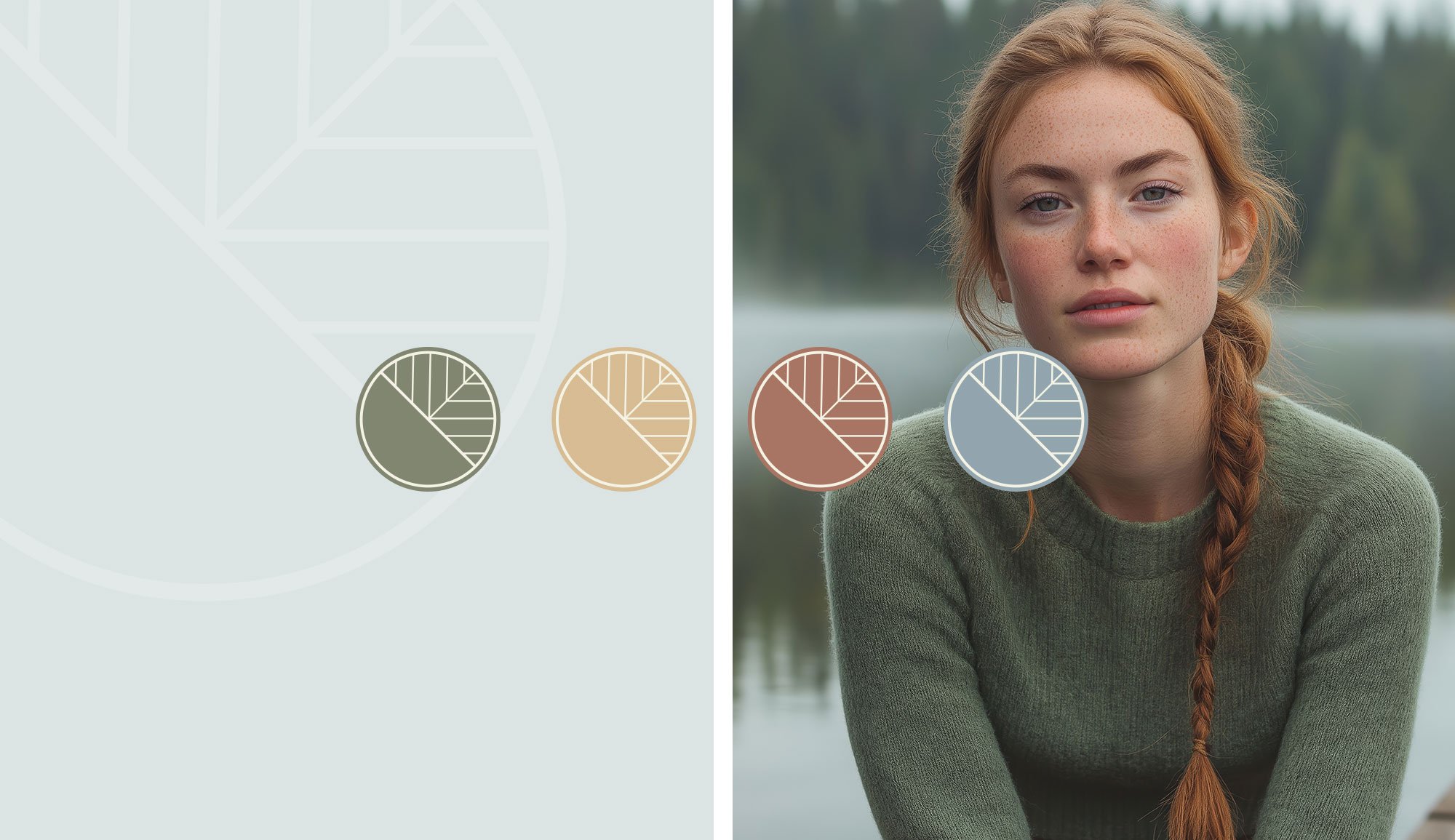 good planet icon mark, redhead
