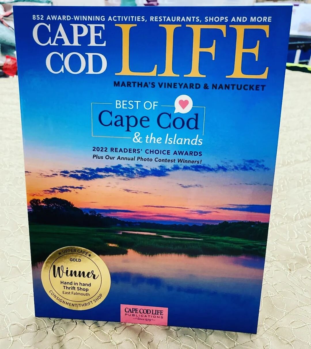 Thank you to all of our customers who voted our Hand in hand Thrift Shop the &quot;Best of Cape Cod and the Islands&quot;! We are so proud of our staff and volunteers who make it such a special place to shop!