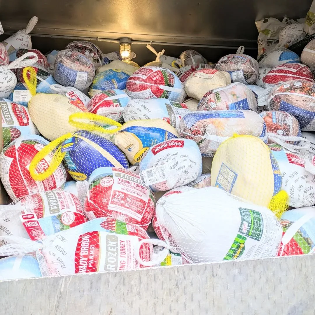 A record 1354 turkeys were donated this year!!!
We are so grateful to our amazing community for their incredible support and generosity! Thank you to everyone who donated and volunteered to make our Turkey Drop Off Day such a heartwarming success! 💕