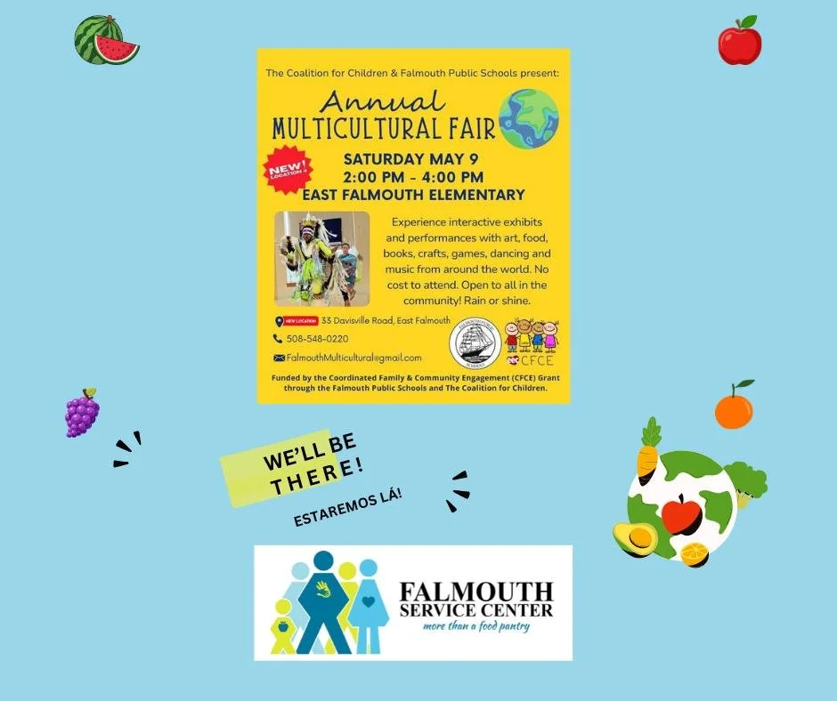 Come see us tomorrow at the Annual Multicultural Fair at East Falmouth Elementary School!
