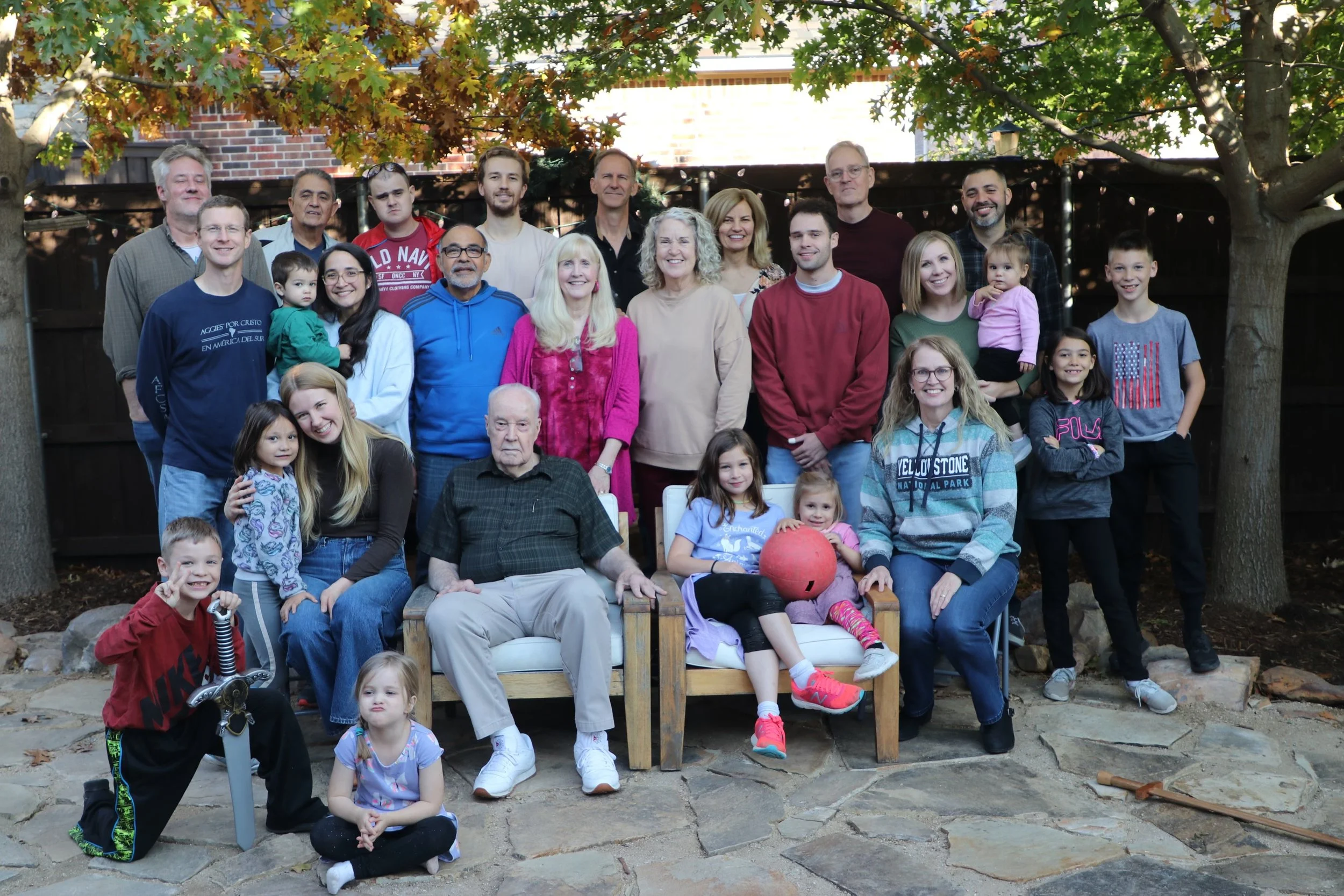 November - extended family get-together the day after Thanksgiving