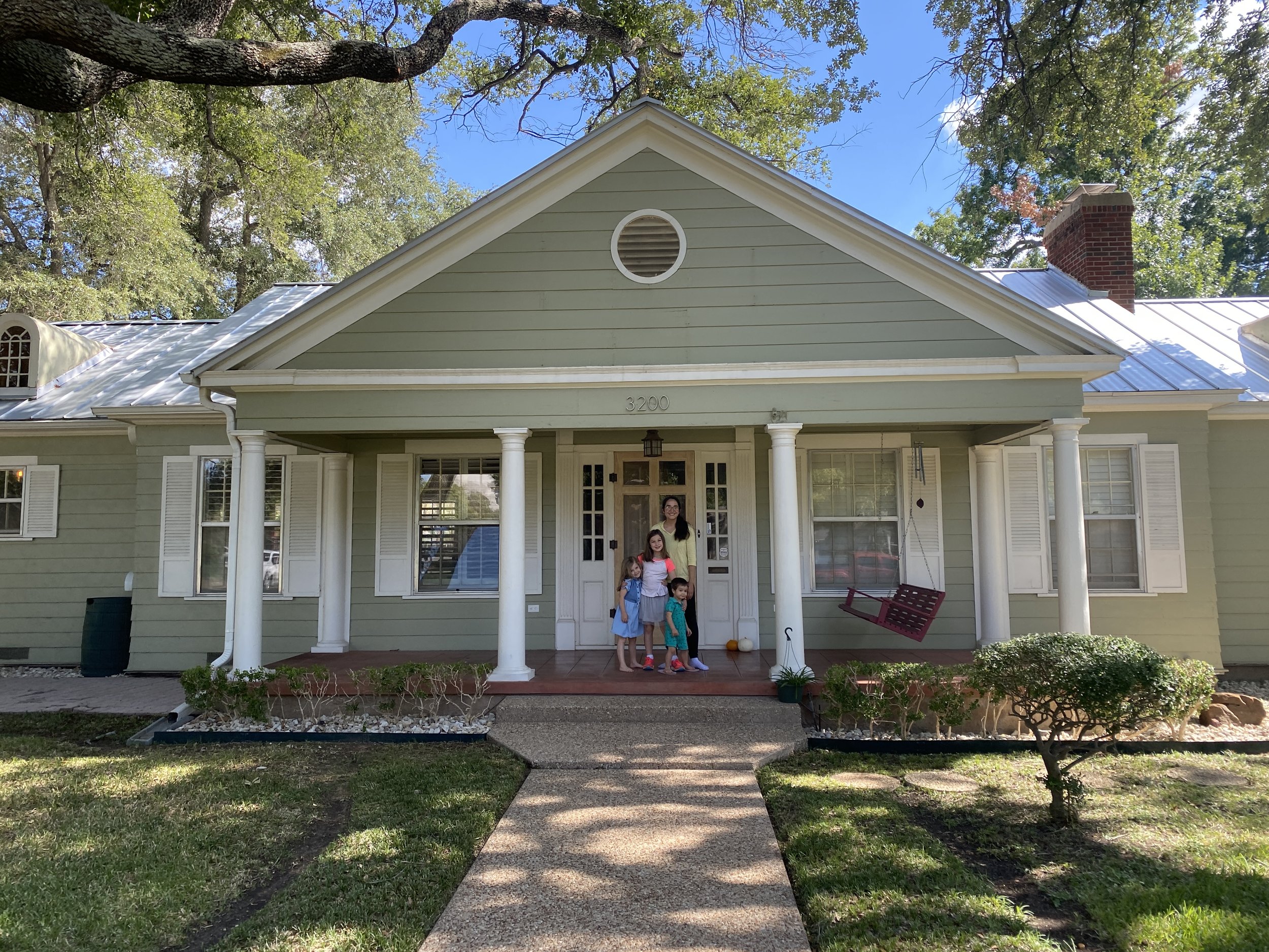 September - visiting cousin Becky and her family in Waco before the big move