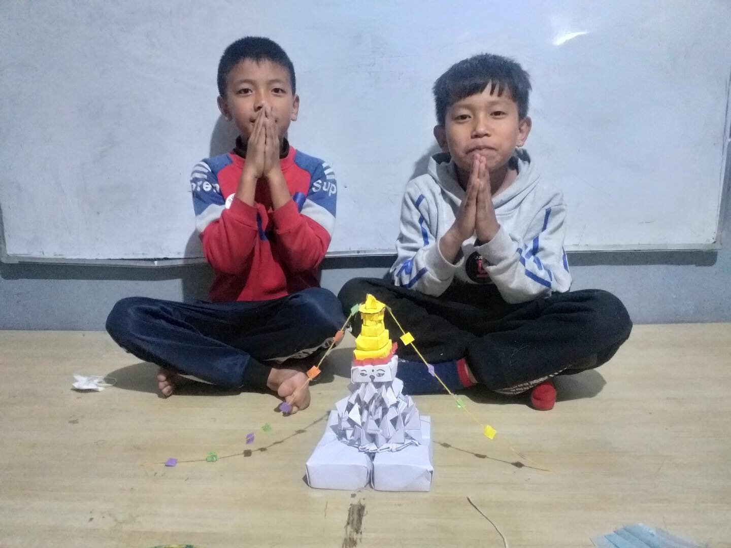 As Nepal just celebrated Buddha Jayanti, it is fitting that students studied and recreated the Bouddha Stupa!

Boudhanath Stupa is a gateway to heaven, providing a horizon between the earth and sky. The base of the stupa has three large platforms, ea