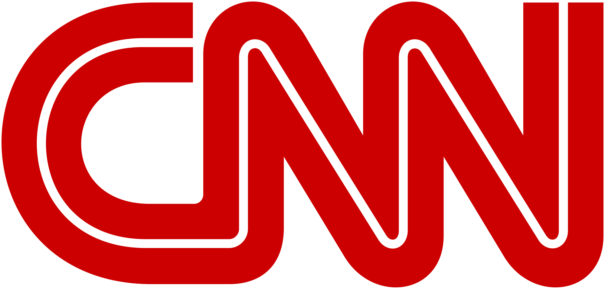 The CNN logo in red with a gray outline.