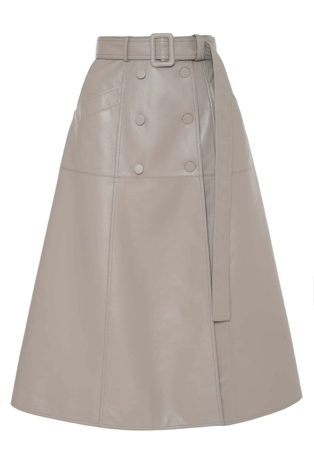 khaki skirt button down