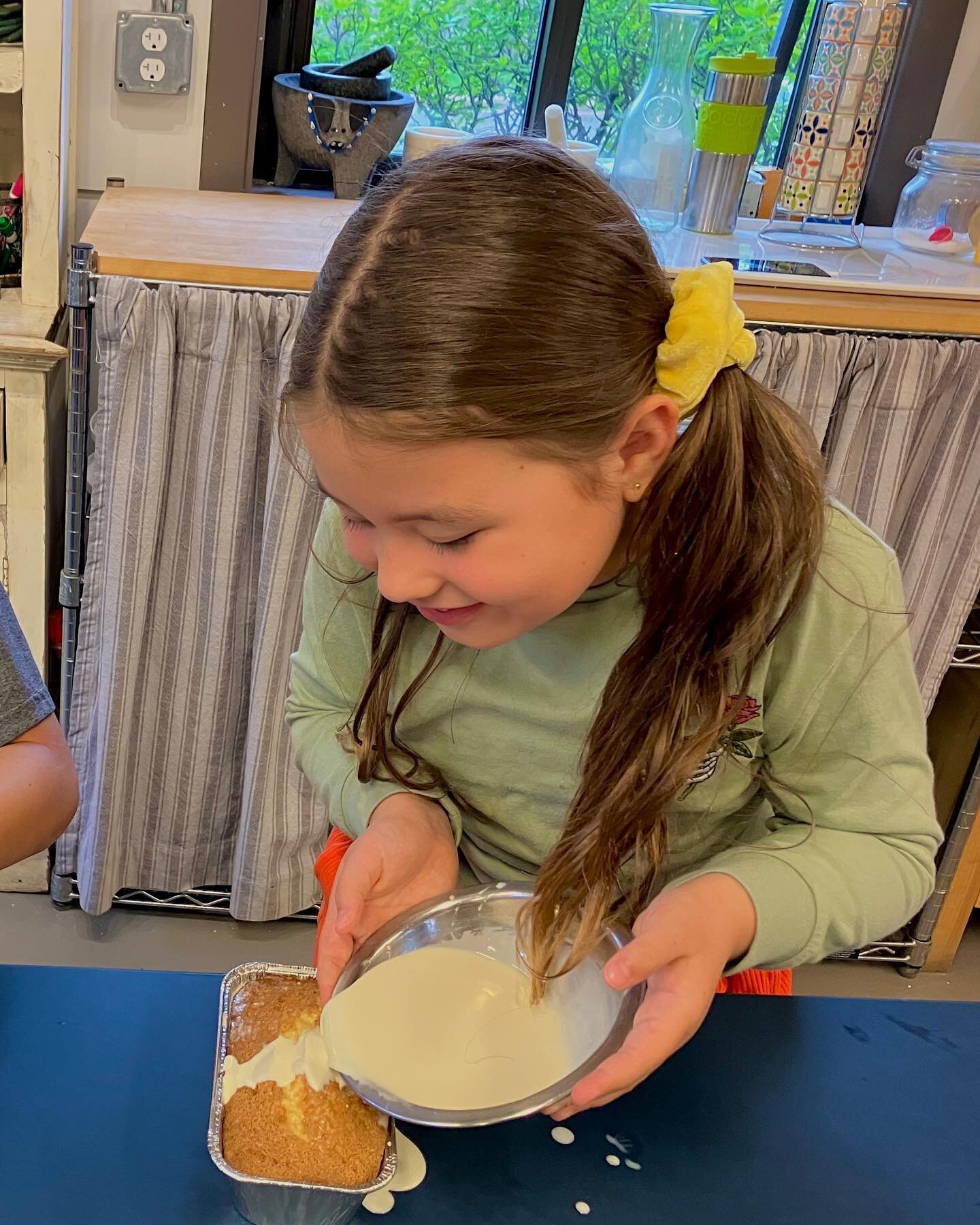 Sarah and Ari had a wonderful time teaching our little Bake Shop students how to make Tres Leches Cake for our After School Class. We still have space for our next session-click our website link for drop in options!