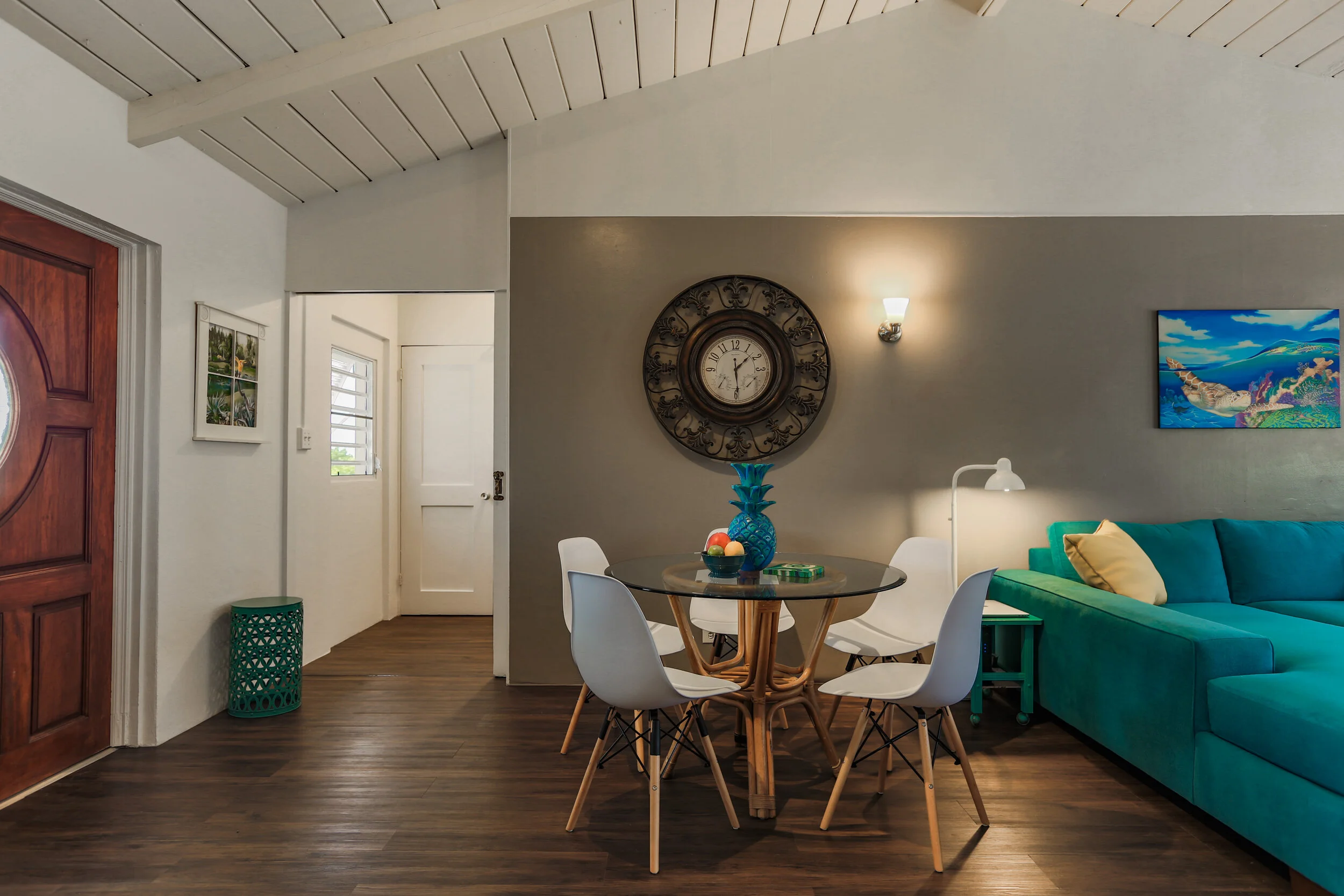 Indoor dining/work area