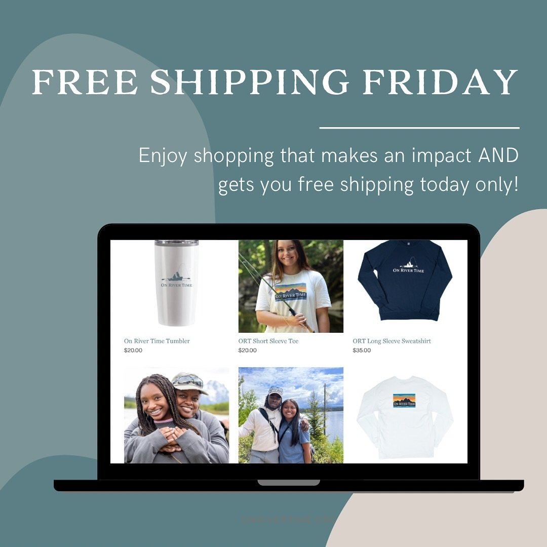 Free ship Friday, enjoy free shipping all day! Thank you for purchasing with a purpose.

Use code FREESHIP to get free shipping all day! 

To learn more visit onrivertime.org
#onrivertime #purchasewithapurpose