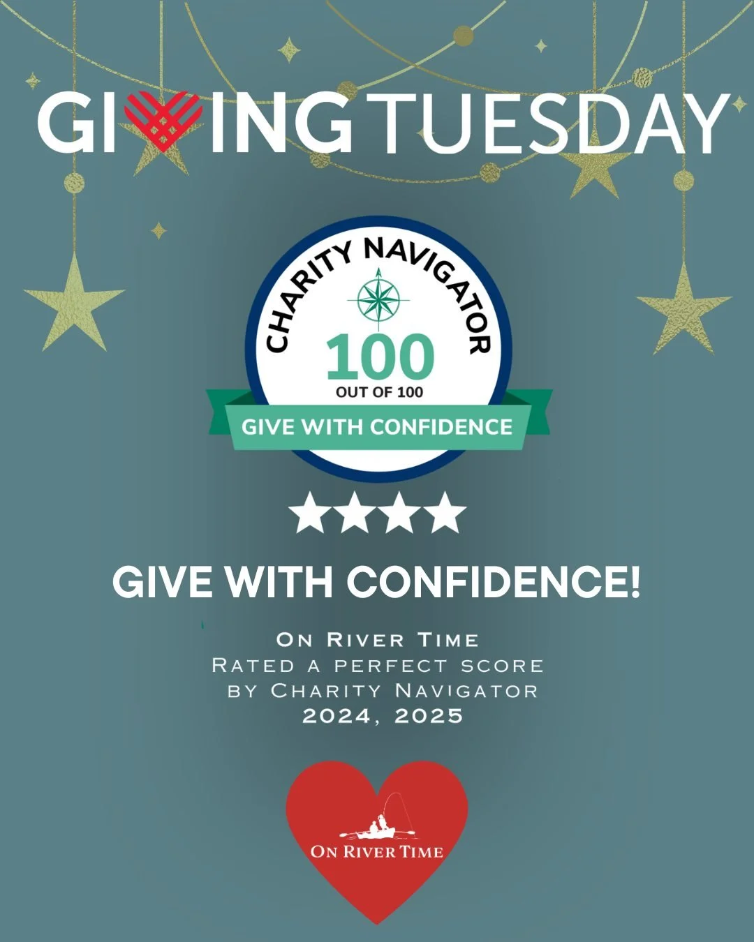 It's &quot;The Most GENEROUS (tues)DAY of the Year&quot;! 🎶
Today is Giving Tuesday, an opportunity to kick off the holiday season with generosity. Millions of people around the world will be donating to local charities.

When you donate to On River