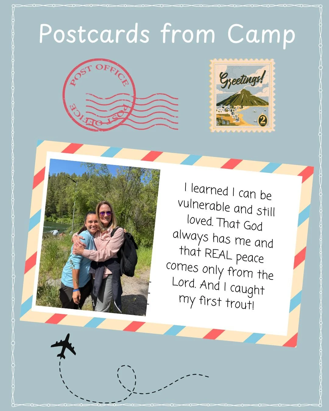 We love getting thank you notes from the kids!! They remind us of the importance of the work we do! THIS is our why: 

"I learned I can be vulnerable and still loved. That God always has me and that REAL peace comes only from the Lord. And I cau