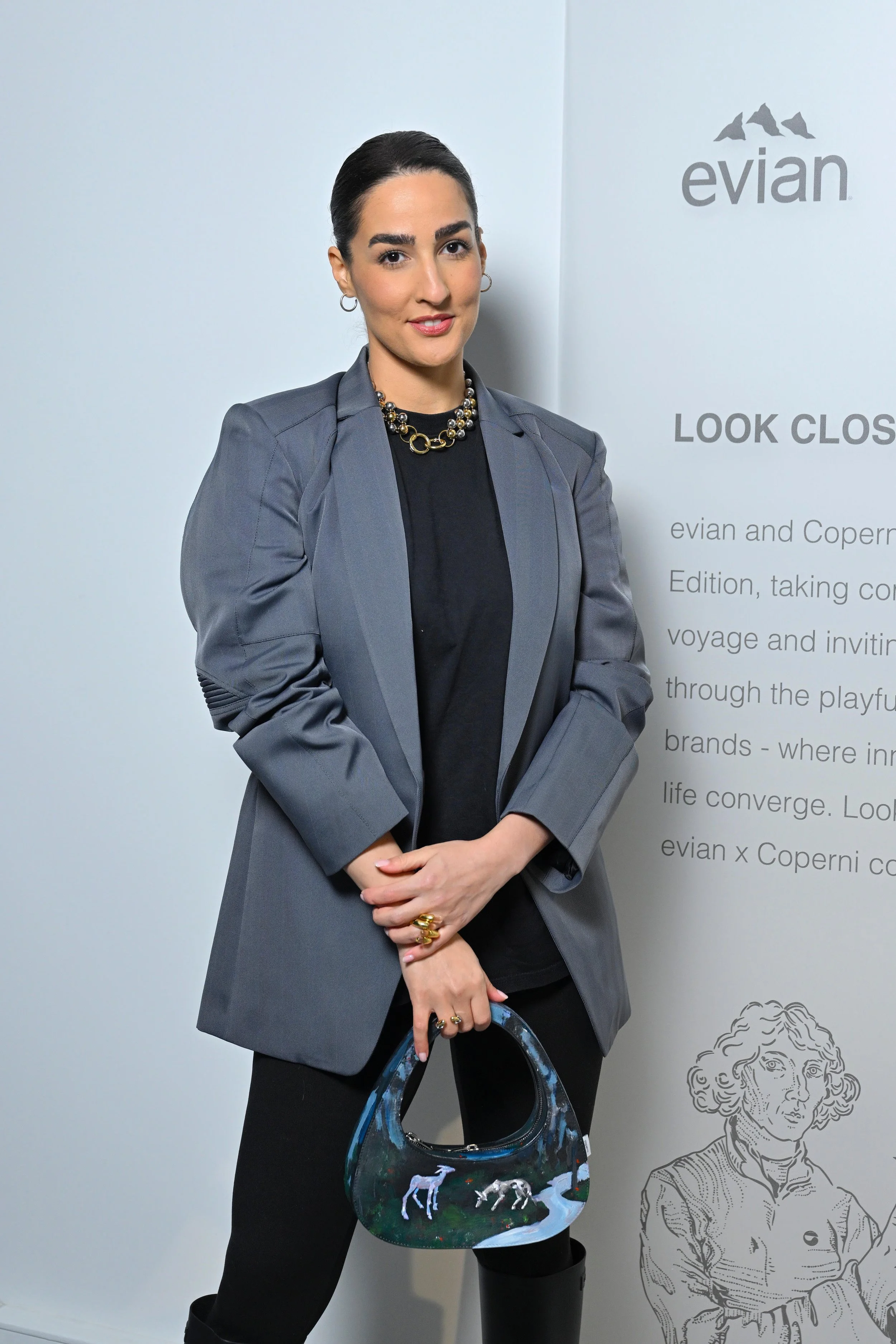 Nesrine Slaoui x Coperni — Diner de lancement de la collaboration Coperni x Evian