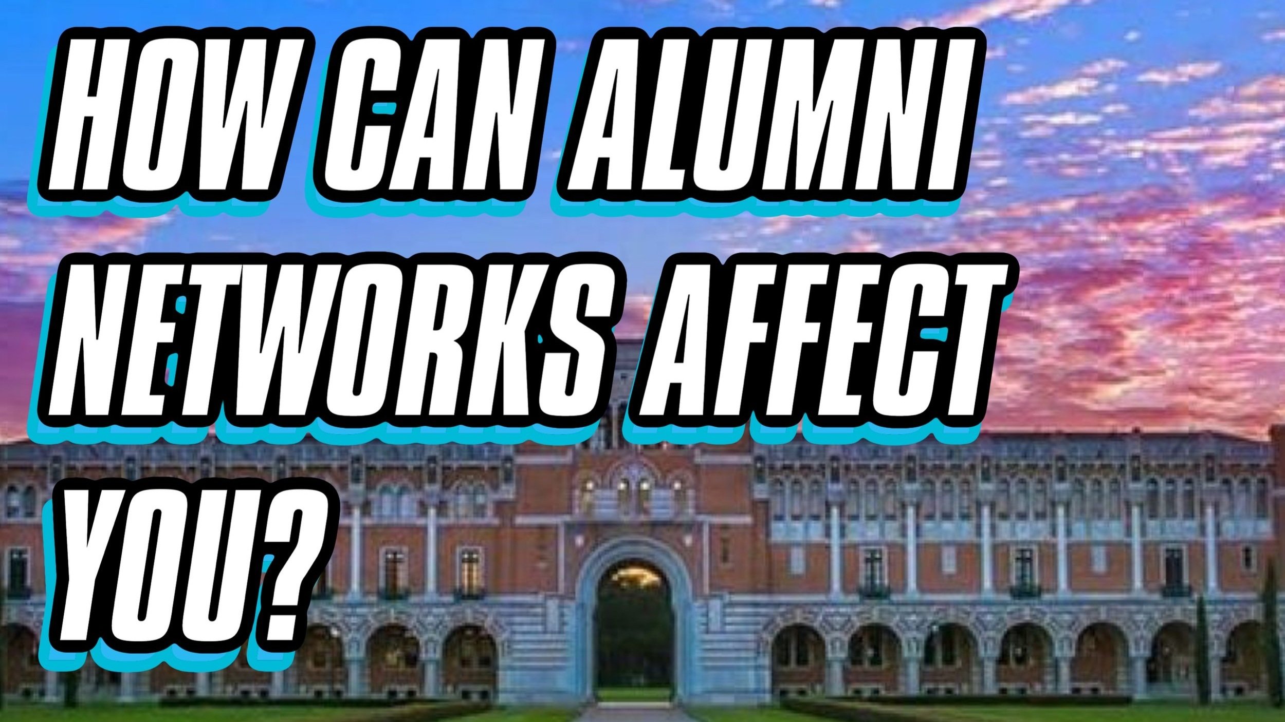 THE IMPORTANCE OF ALUMNI NETWORKS.