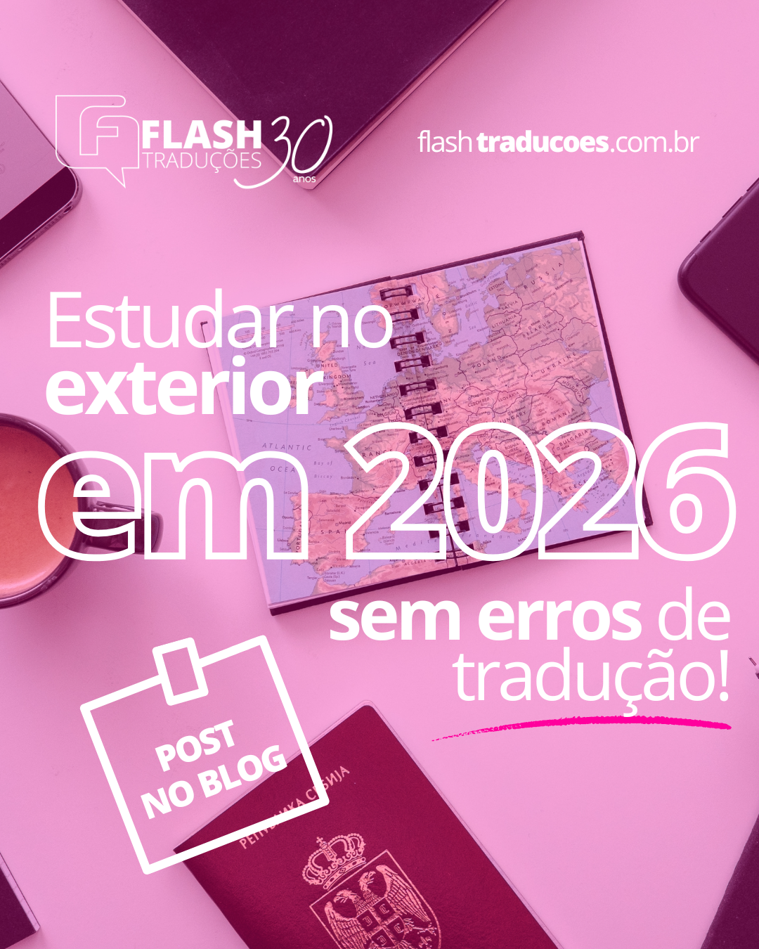 Estudar no exterior em 2026 sem erros de tradução!