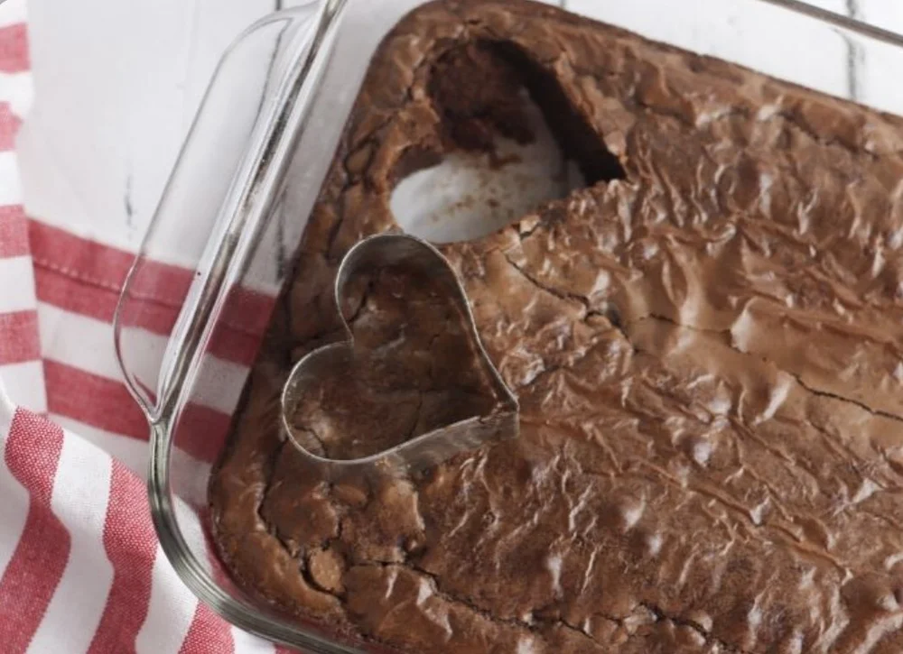 Chocolate brownie hearts