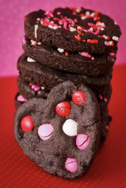 Chocolate brownies valentines day